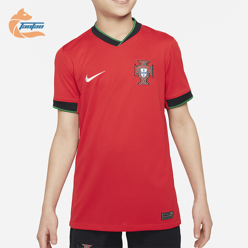 Nike/耐克正品Dri-FIT 大童夏季休闲透气简约足球球衣FJ4371-657
