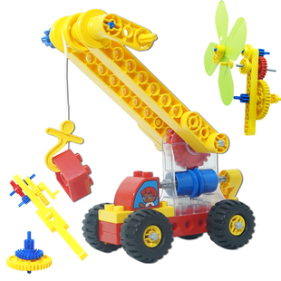 机械齿轮教具兼容乐高大颗粒积木儿童盒装 礼物组装 拼插益智玩具