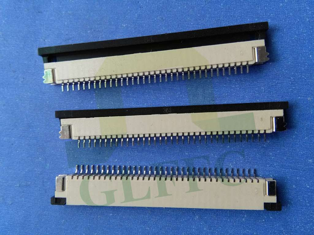 1.0MMFFC连接器 FPC插座 下接触抽屉贴片4P-40针