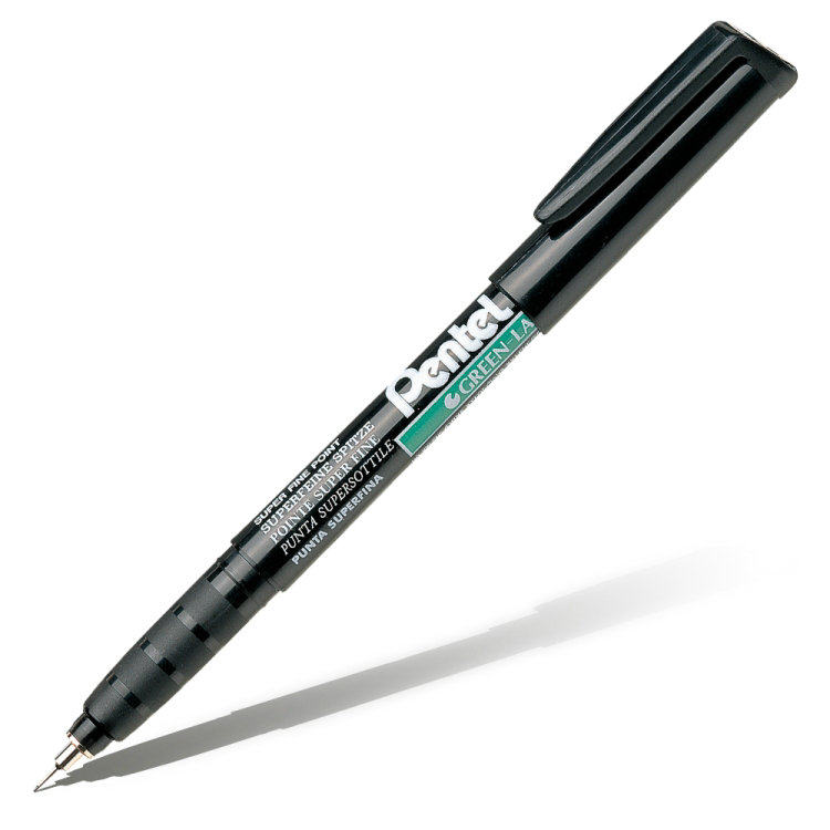 PENTEL NMF50 SUPERFINE PERMANENT MARKER - BLACK SINGLE PEN
