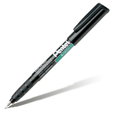 PENTEL NMF50 SUPERFINE PERMANENT MARKER - BLACK SINGLE PEN
