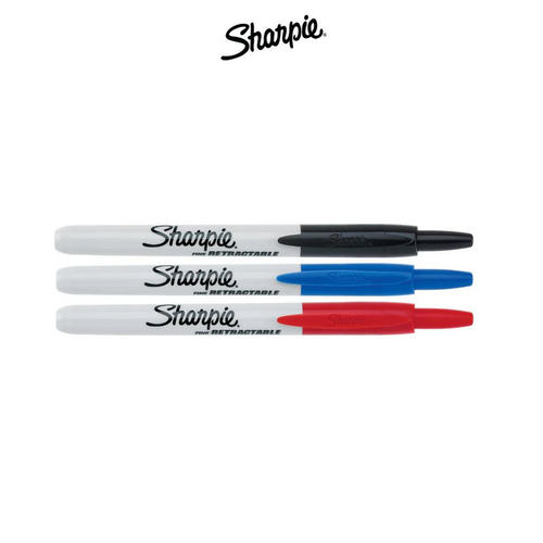 sharpie伸缩按动式记号笔油性