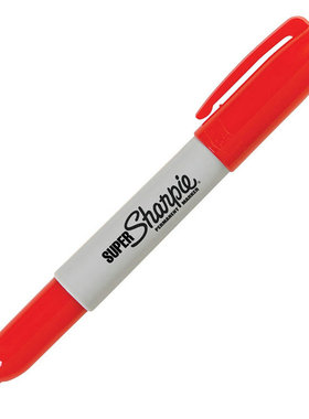 Sharpie Super Permanent Marker 33002红色油性笔 粗芯记号笔 AP