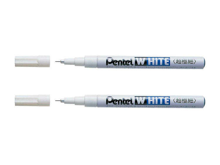 일본 펜텔 100WF 펜텔 WHITE 초극세 화이트 마커 펜