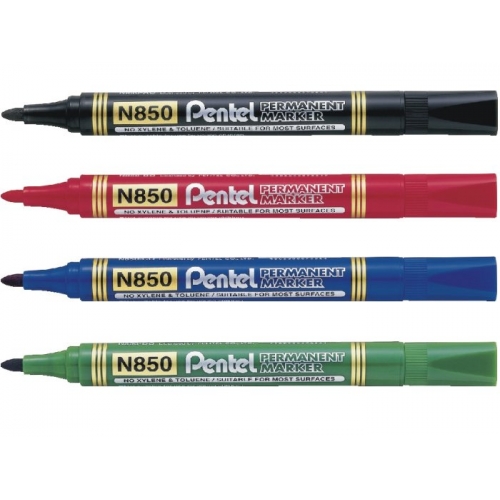 Pentel N850 圓頭 油性筆 速干笔 黑红蓝绿 可选