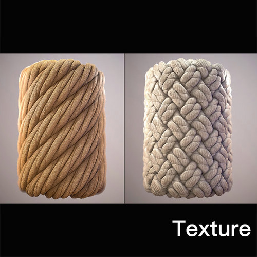 Texture 6款绳子PBR贴图