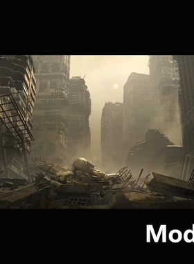 Model Warzone战争空间废墟kitbash3d模型资源（带贴图）