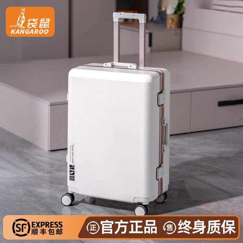 袋鼠行李箱2026新款结实耐用女生20寸可登机拉杆旅行密码皮箱子24
