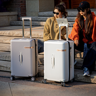 袋鼠行李箱纯pc材质拉链款大容量可扩容2026新款拉杆旅行26寸皮箱