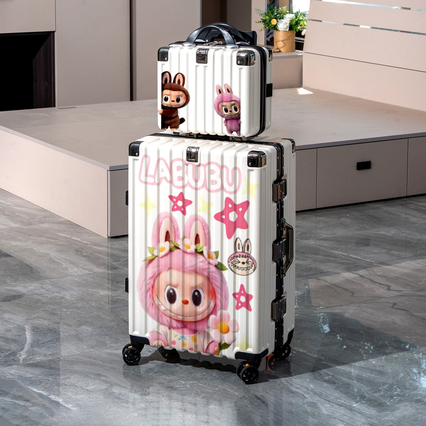 袋鼠2025新款行李箱20寸登机箱结实耐用女pc材质铝框拉杆静音轮24