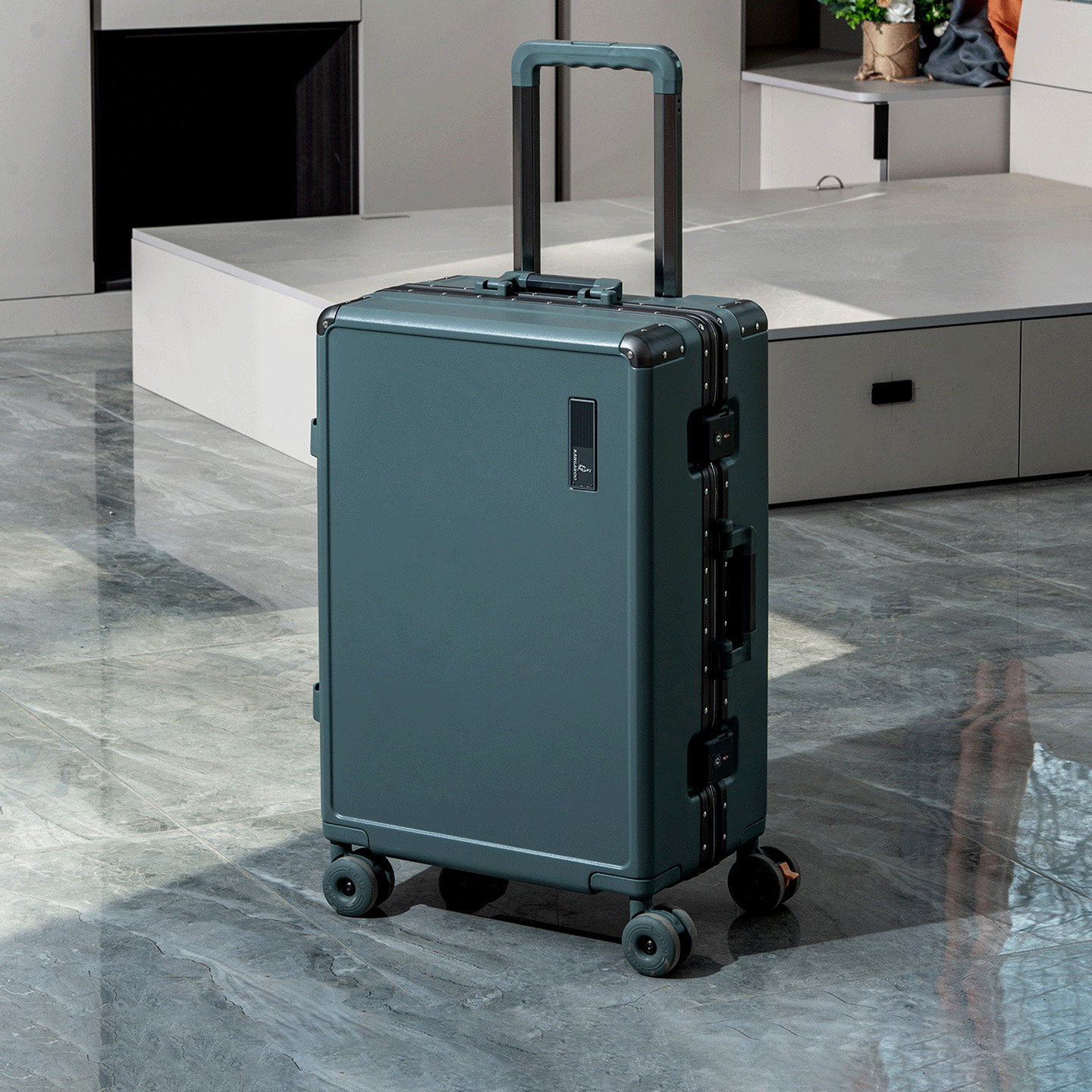 袋鼠纯pc材质行李箱静音万向轮20寸可登机2026新款拉杆旅行箱男24