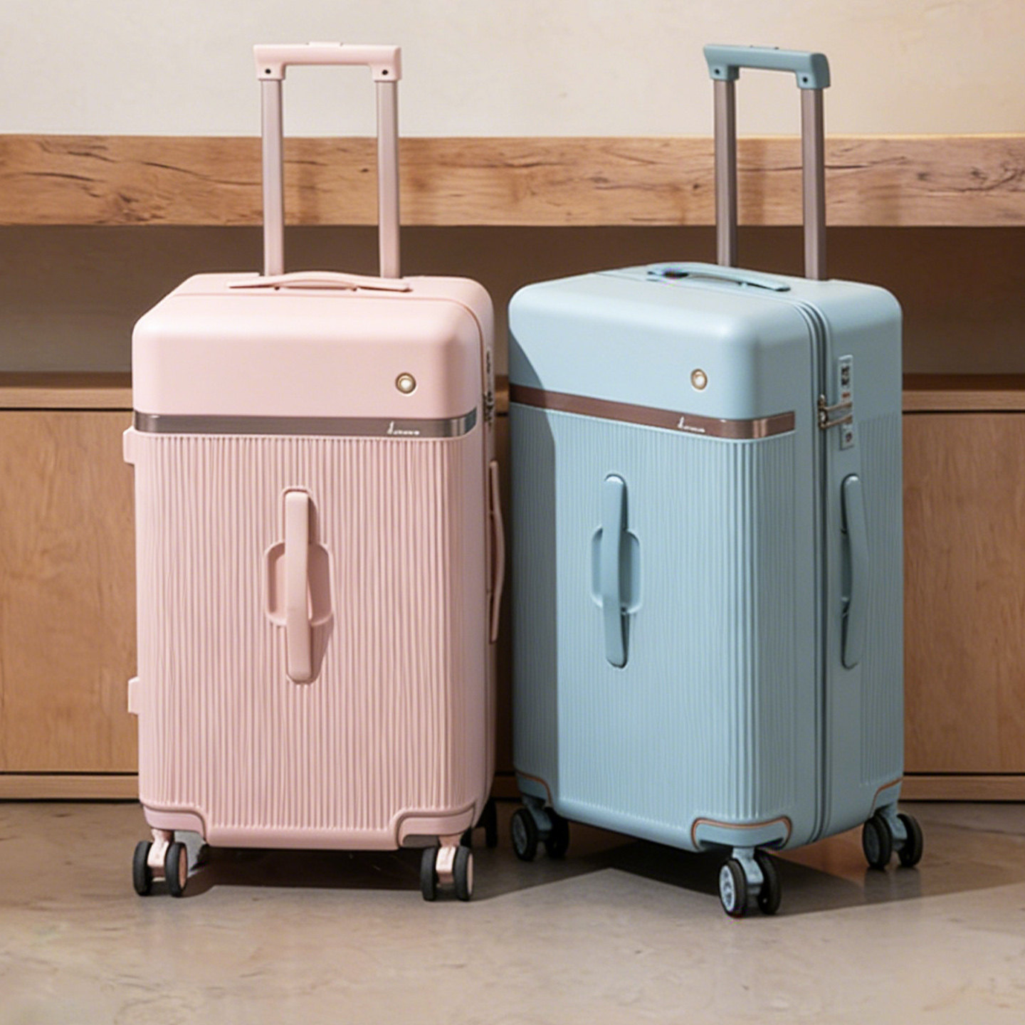 袋鼠行李箱20寸登机可上飞机pc材质结实耐用旅行拉杆密码皮箱子24