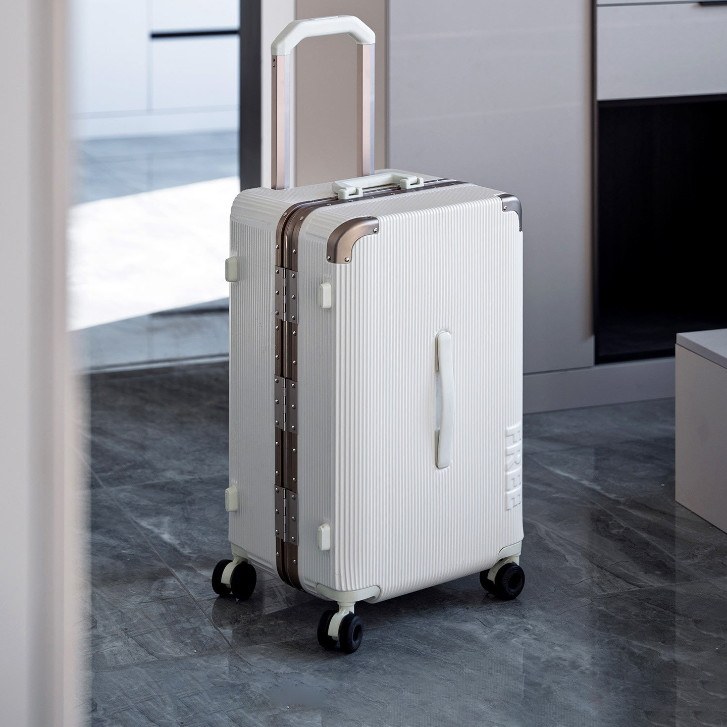 袋鼠行李箱可上飞机20寸登机箱结实耐用加厚铝框拉杆旅行密码箱子