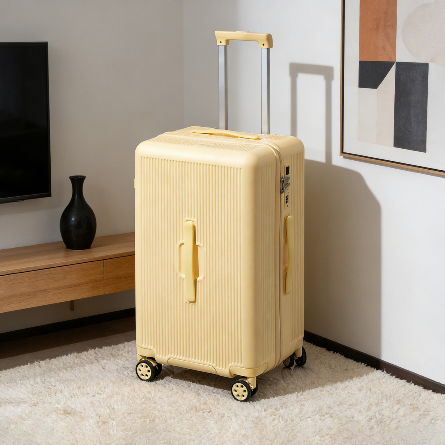 袋鼠行李箱拉杆箱结实耐用加厚女24寸万向轮静音密码旅行皮箱子26