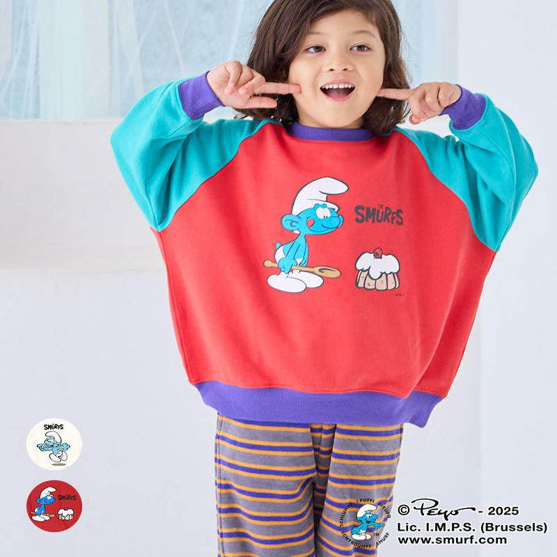 纯原日单25年秋冬新款蓝精灵毛圈卫衣MK-5A82柔软舒适亲肤可爱