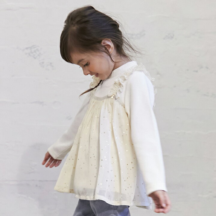 纯原日单假两件上衣外层可爱薄纱吊带内层长袖T恤面料软糯超舒适