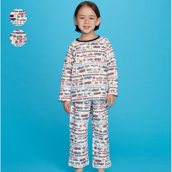 纯原日单25秋冬新款男女童空气层满印家居服套装纯棉面料柔软透气