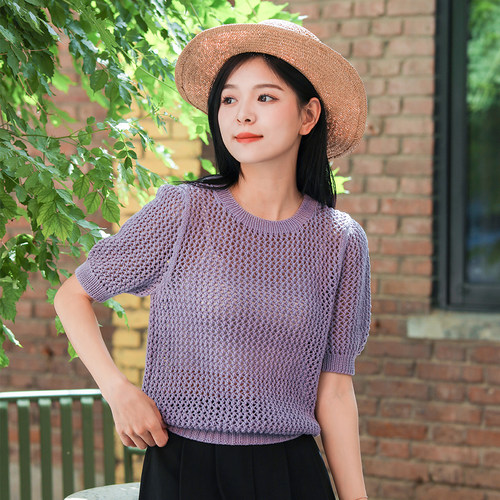 乐言女士短袖罩衫材料包