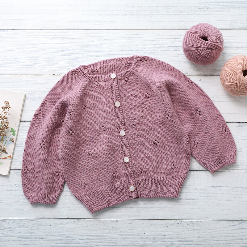 毛儿手作青葙儿童开衫制作棒针