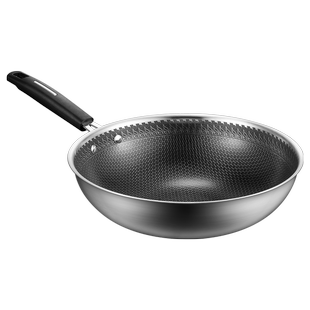 美的炒锅家用炒菜锅电磁炉专用燃气煤气灶锅具平底锅MP-CG30Z03WG