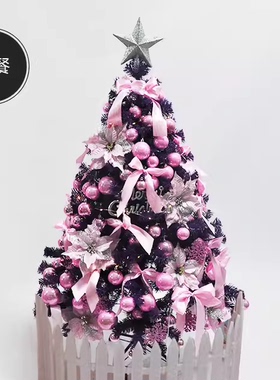 180CM紫色圣诞树圣诞装饰品摆件酒店民宿150CM210CM网红商场橱窗