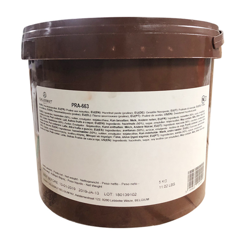 比利时进口 嘉利宝榛子酱50%榛果酱坚果馅料果泥5kg蛋糕烘焙原料