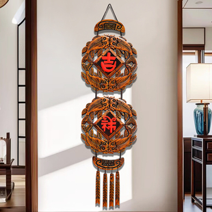 客厅挂件墙上装饰品高档电视墙两侧墙饰中式中古风挂饰墙壁装饰