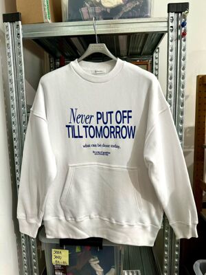 日本订单宽松版型刺绣印花套头卫衣 全棉圈绒 胸围134 微脏不退换