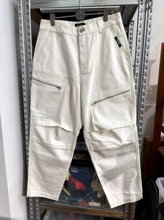 腰围84 外贸单男式 样品码 饰休闲长裤 微微瑕不退换 解构设计拉链装