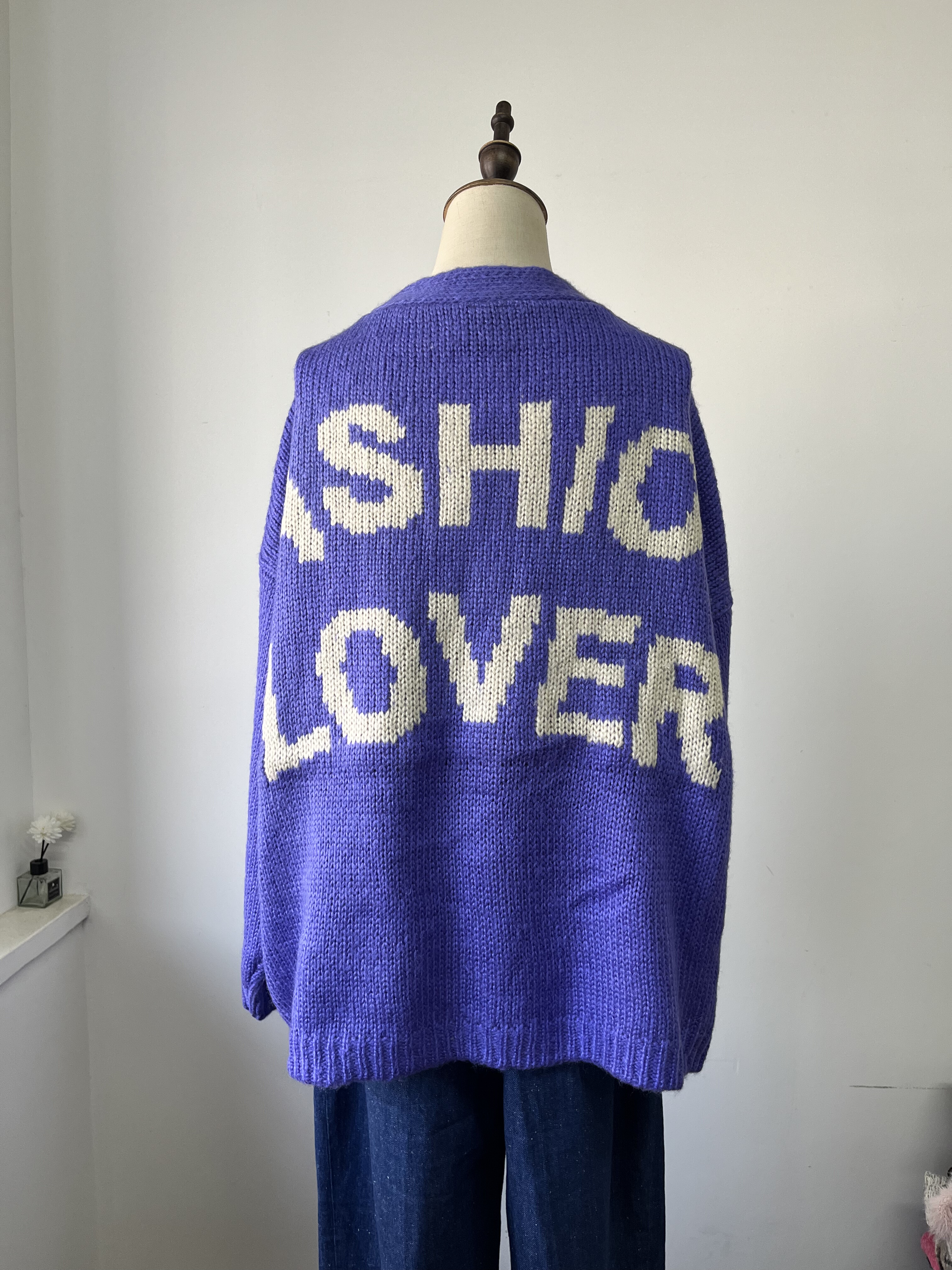 不退换 纯原欧美单女式针织开衫毛衣外套 L 胸围136 衣长66