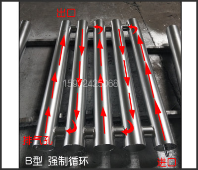 销光排管散热器蒸汽专用暖气片热水光面管散热片电厂车间大棚专品