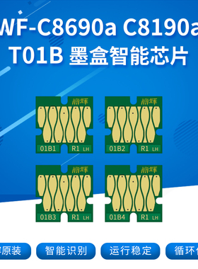 丽辉适用爱普生WF-C8690a WF-C8190a 喷墨打印机 EPSON T01B1 T01B2 T01B3 T01B4黑色彩色填充连供墨盒墨水