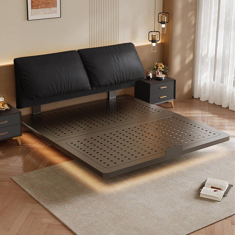 2026新款悬浮床铁艺床现代简约主卧双人可升降床头大床高端婚床