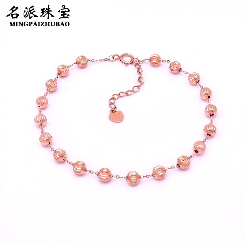 喜爱福手链女玫瑰金俄罗斯紫金