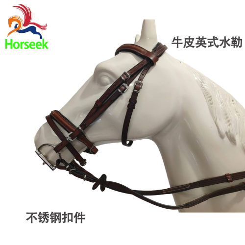牛皮英式障碍水勒缰绳
