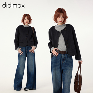 大衣 didimax冬季 短外套利索经典 绵羊毛呢子外套 百搭W35513 新款