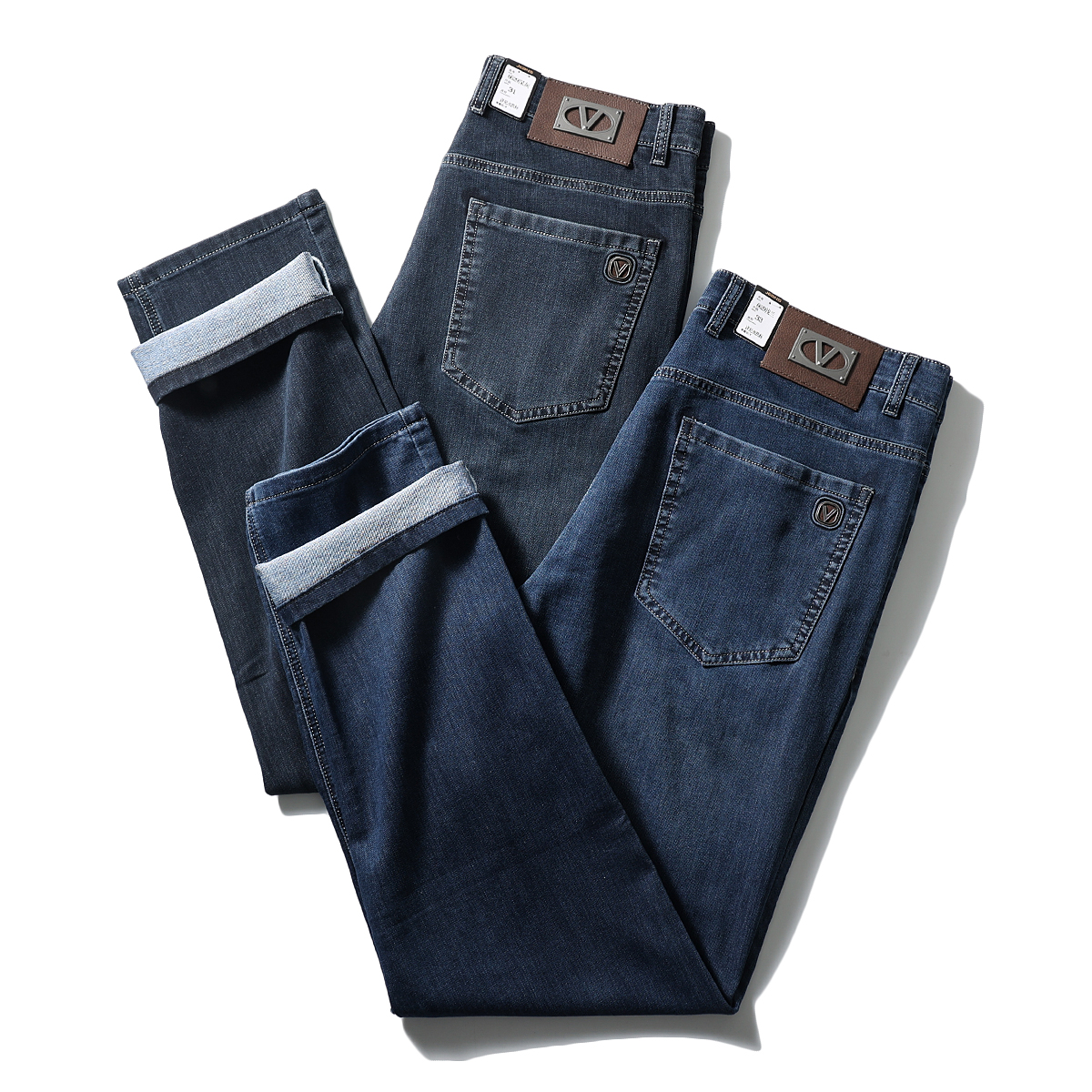 品质好牛 柔软细腻水洗棉 春秋新品男士微弹透气休闲小直筒牛仔裤