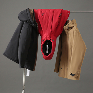 牛货!90鸭绒+压胶分仓 冬季男士连帽中长款功能性防风防水羽绒服