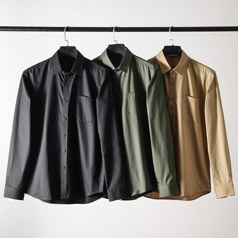 翻领衬衫长袖简约大方商务通勤