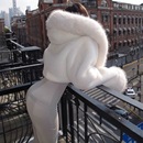 2025新款 皮草外套女 秋冬保暖进口天鹅绒貂皮大衣女整貂连帽中长款