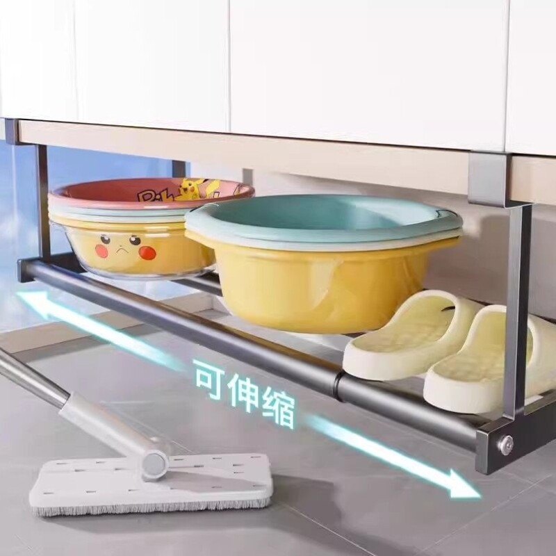 洗脸盆收纳层架子浴室柜下分层盆子收纳层架化妆室伸缩置物架各种