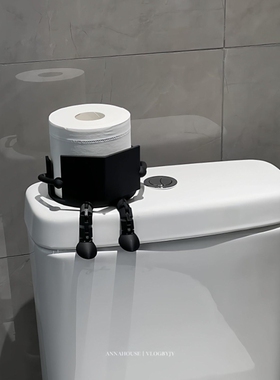 【拉屎搭子】看书小人卷筒卫生纸架家用化妆室厕所纸巾架创意3D打