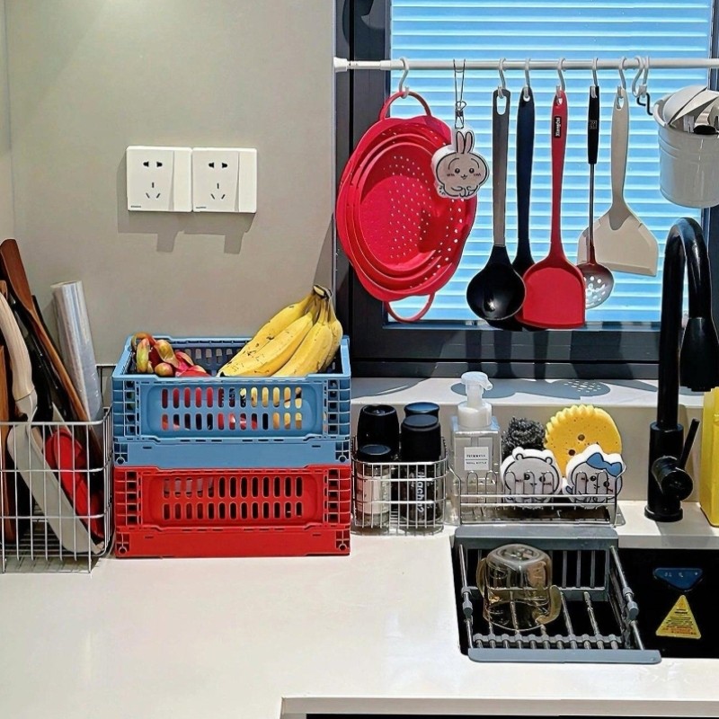 【厨房好物】水果蔬菜鸡蛋收纳筐厨房置物架家用桌面杂物筐果篮,收纳整理,零食收纳筐,淘宝优惠券,粉丝福利购,淘宝优惠卷