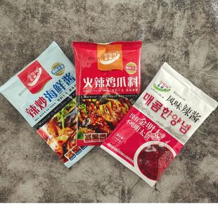火辣鸡爪辣炒海鲜延边特产朝鲜族风味辣炒料串店金明太辣酱