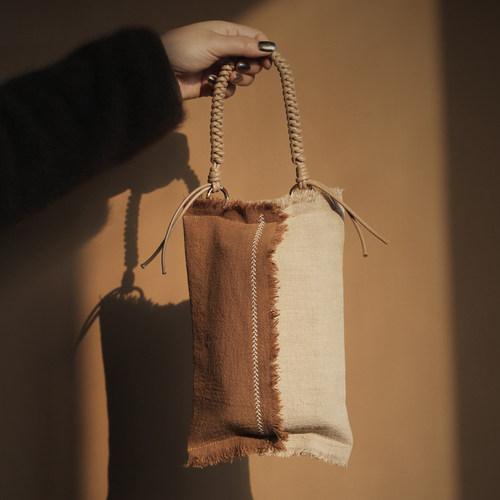 原创拼色WOOKEN纸巾袋车载悬挂