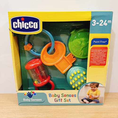 意大利CHICCO智高新生婴幼儿宝宝玩具0-1岁感知能力感知礼品套