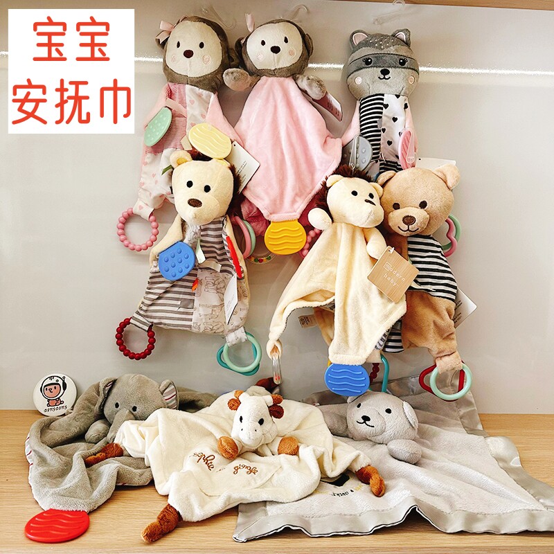 新生儿玩偶婴儿安抚巾宝宝睡觉神器睡眠娃娃兔子布偶啃咬玩具公仔
