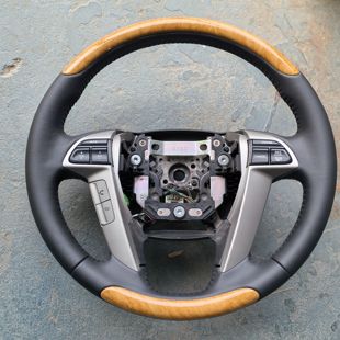 091213款奥德赛RB3方向盘总成桃木方向盘翻新方向盘桃木片包真皮