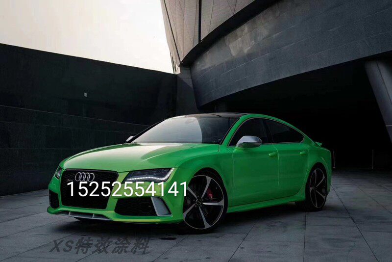 绿色车无需更改行驶证电光果绿变金 aasund鹦鹉特效漆 汽车金属漆