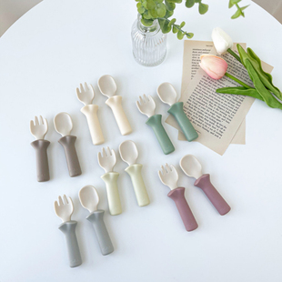 韩国modui宝宝辅食儿童餐具幼儿学吃饭喝水叉勺组套装防摔收纳盒